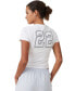 ფოტო #2 პროდუქტის Women's Fitted Graphic Longline T-shirt