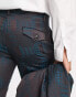 Фото #6 товара Twisted Tailor garland skinny suit trousers in black with teal houndstooth jacquard