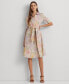 ფოტო #1 პროდუქტის Women's Linen Tie-Waist Shirtdress