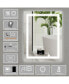Фото #5 товара Зеркало для ванной комнаты Simplie Fun LED, 36 x 28 дюймов, Антизапотевание, Ночное освещение, Время, Температура, Регулируемая яркость
