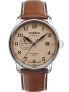 Фото #1 товара Мужские наручные часы с коричневым кожаным ремешком Zeppelin 8668-5 Graf Zeppelin LZ127 automatic 41mm 5ATM