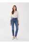 Фото #4 товара LCW Jeans Yüksek Bel Straight Fit Kadın Jean Pantolon