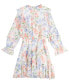 Big Girls Floral Chiffon Long Sleeve Dress