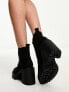 ASOS DESIGN Elma heeled chunky chelsea boots in black