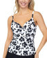 Фото #1 товара Women's Gemini Floral-Print Push-Up Tankini Top, Created for Macy's