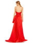 Women's Strapless Cut Out Side Bow Gown