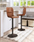 44" Steel, Polyurethane Vital Adjustable Base Bar Chair