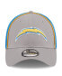 Men's Gray Los Angeles Chargers Pipe 39THIRTY Flex Hat