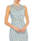 ფოტო #2 პროდუქტის Women's Embellished Sleeveless Illusion High Neck Dress