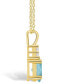 ფოტო #3 პროდუქტის Aquamarine (1-1/7 Ct. T.W.) and Diamond (1/10 Ct. T.W.) Pendant Necklace in 14K Yellow Gold