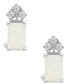 ფოტო #3 პროდუქტის Opal (5/8 ct. t.w.) and Diamond (1/8 ct. t.w.) Stud Earrings in 14K Yellow Gold or 14K White Gold