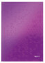 Фото #1 товара Esselte Leitz WOW Notebook A4 squared with hardcover - Pattern - Purple - A4 - 80 sheets - 90 g/m² - Hardcover