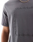 Armani Exchange square logo t-shirt in grey