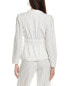 Фото #3 товара Crystal Kobe Pinstripe Linen-Blend Jacket Women's