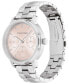 ფოტო #3 პროდუქტის Women's Silver-Tone Stainless Steel Bracelet Watch 38mm