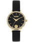 ფოტო #1 პროდუქტის Women's Mar Vista Black Leather Strap Watch 34mm