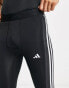 Фото #3 товара adidas Training Tech Fit 3 stripe leggings in black