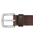 Men's Antique-Like Leather Belt with Darker Stitching Detail