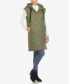 ფოტო #3 პროდუქტის Women's Diamond Quilted Hooded Long Puffer Vest Jacket