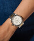 ფოტო #6 პროდუქტის Women's Hexa Multifunction Two-Tone Stainless Steel Bracelet Watch 38mm