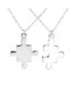 Фото #2 товара Best Friends 2 pcs Set BFF Split Break Apart Puzzle Word MOM Mother Daughter Pendant Necklace for Women .925 Sterling Silver Customizable