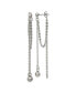 Фото #1 товара Stainless Steel Multi Chain Front and Back Dangle Earrings