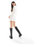 Фото #8 товара Hollister square neck knitted dress in white