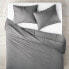 Фото #2 товара King/California Heavyweight Linen Blend Comforter & Sham Set Dark Gray -