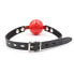 Фото #3 товара Кляп с дышащей матово-красной мячом Ball Gag Breathable Black/Red от FETISH ADDICT