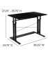 Фото #7 товара Height Adjustable (27.25-35.75"H) Sit To Stand Home Office Desk