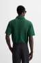 TEXTURED WEAVE POLO SHIRT WITH ZIP