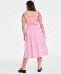 ფოტო #2 პროდუქტის Women's Printed Smocked-Bodice Midi Dress, Created for Macy's