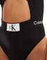 Calvin Klein CK 96 cut out swimsuit in black