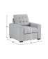 White Label Bonita 38" Chair with Pull-Out Ottoman