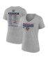 ფოტო #1 პროდუქტის Women's Steel Florida Panthers 2024 Stanley Cup Champions Roster V-Neck T-Shirt