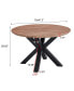 47" Round Walnut Dining Table Set for 2-4 people