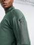 Фото #4 товара Спортивный свитшот Adidas Training Strength Warm в зеленом цвете с высоким воротником