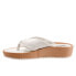 Фото #4 товара Softwalk Eliza S2220-111 Womens White Leather Flip-Flops Sandals Shoes 9