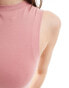 ASOS DESIGN racer front tank in rose Розовый, L - EU 44-46 - фото #4