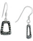 ფოტო #1 პროდუქტის Crystal Geometric Drop Earrings in Sterling Silver, Created for Macy's