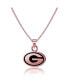 ფოტო #1 პროდუქტის Women's Georgia Bulldogs Rose Gold Pendant Necklace