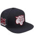 Men's Black Morehouse College Maroon Tigers Arch Over Logo Evergreen Snapback Hat