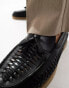 ASOS DESIGN loafers in black suede with weave detail and tassel Черный, 42 - фото #4