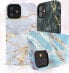 Фото #3 товара Kingxbar Kingxbar Marble Series eleganckie etui pokrowiec z nadrukiem marmur iPhone 12 mini niebieski uniwersalny