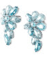 ფოტო #3 პროდუქტის Silver-Tone Gema Blue Stone Drop Earrings