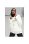 Фото #1 товара Essentials Metallic Logo FL Kadın Beyaz Kapüşonlu Sweatshirt