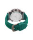ფოტო #3 პროდუქტის Men's Analog-Digital Green Silicone Strap Watch 46mm