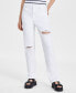 Фото #4 товара Juniors' Relaxed Ripped Straight-Leg Jeans
