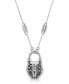 ფოტო #1 პროდუქტის Antique-like Pewter Lock Pendant Necklace