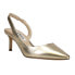 Фото #2 товара Nina Nina60 Metallic Pointed Toe Slingback Wedding Pumps Womens Gold Dress Casua